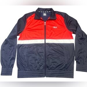 Fila Red and Black Zip-Up Jacket